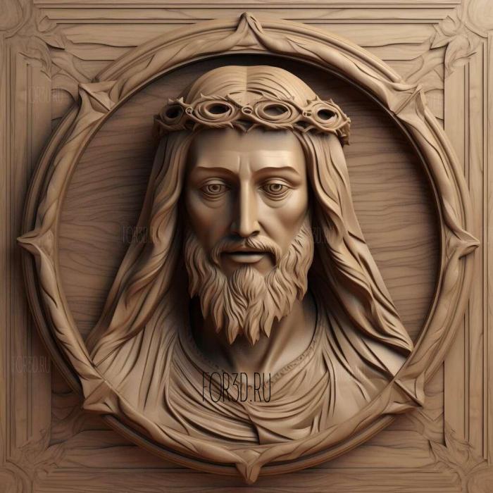 Jesus Christ 1 stl model for CNC